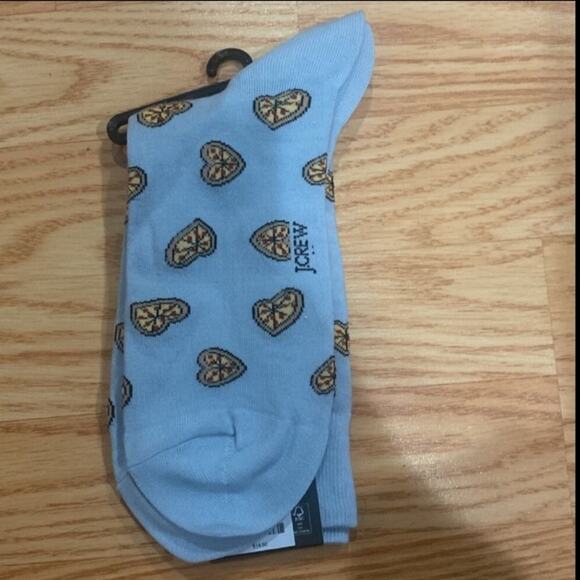 J. Crew Heart-Shaped Pizza Socks - Light Blue - New - Picture 3 of 5